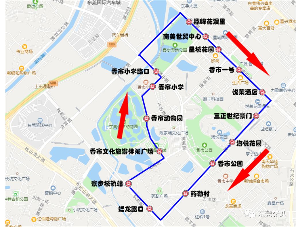 上行:管委会(首发站)---->广发银行---->松湖烟雨--->工业东路南站