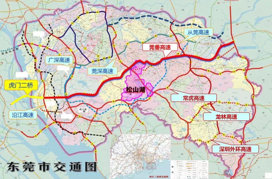 东接河惠莞高速公路惠州段莞番高速公路将接驳南沙大桥(虎门二桥项目